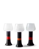Set of Three Hurricane Lanterns by Luciano Vistosi, glass, with Vistosi labels and tagged 'Made in Italy Murano', sold Apr 2019