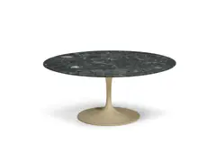 Tulip Coffee Table by Eero Saarinen, for Knoll Associates, powder coated aluminum, marble, sold Apr 2019