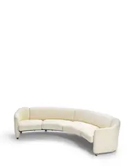 Eugenio Gerli, Custom D142 A/B Clamis Sofa, for Tecno, upholstery, metal