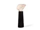 Miklós Borsos, Abstract Bust on Pedestal, marble, black acrylic, sculpture incised 'Borsos M 1965'