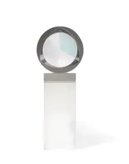 Fletcher Benton, Synchronetic R-214-C, acrylic, chromed metal