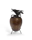 William Morris, Raven Jar, patinated bronze, etched 'William Morris 2009 1/12'