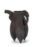 Ken Ferguson, Rabbit Handled Pouring Vessel, glazed stoneware, unsigned