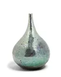Vase by Beatrice Wood, luster glaze earthenware, painted in black 'BEATO', sold Apr 2019