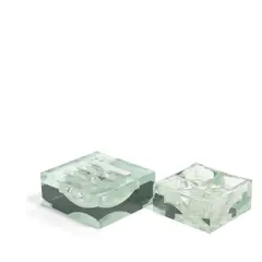 Two Puzzles by Steven Weinberg, cast and cut glass, signed 'WEINBERG 79', offered Apr 2019