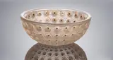 A 'Nemours' Bowl, designed in 1929 by René Lalique, clear glass, mould-blown, frosted and polished, sold Feb 2019