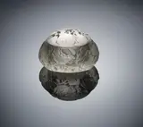 A 'Dinard' Box and Cover, designed in 1927 by René Lalique, clear glass, mould-blown, frosted and polished, sold Feb 2019
