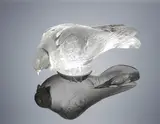 A Post-War 'Pigeon Verviers' Decorative Motif, designed in 1932 by René Lalique, clear glass, mould-blown, frosted and polished, sold Feb 2019
