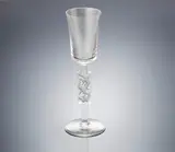 A 'Mouettes' Bordeaux Glass, designed in 1938 by René Lalique, clear glass, mould-blown, frosted, faceted and polished, offered Feb 2019