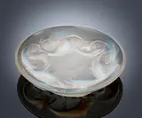 A 'Martigues' Bowl, designed in 1920 by René Lalique, opalescent glass, mould-blown, frosted and polished, sold Feb 2019