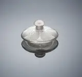 A Rare 'Moraima' Scent Bottle and Stopper for GAL, designed in 1926 by René Lalique, clear glass, mould-blown, frosted and polished, sold Feb 2019