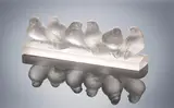 A 'Groupe de Six Moineaux' Decorative Motif, designed in 1933 by René Lalique, clear glass, mould-blown, frosted and polished, sold Feb 2019