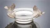 A 'Deux Moineaux Moquers' Bowl, designed 1930 by René Lalique, clear glass, mould-blown, frosted and polished, sold Feb 2019