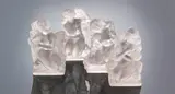 A Set of Four 'Surtot Quatre Saisons' Statuettes: Printemps, Été, Automne, and Hiver by René Lalique, clear glass, mould-blown, frosted and polished, sold Feb 2019