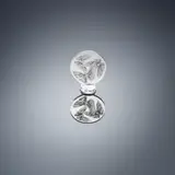 René Lalique, An Early 'Trois Papillons' Seal, designed in 1919, clear glass, intaglio mould-blown, frosted and polished