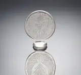 René Lalique, A 'Deux Danseuses' Seal, designed in 1919, clear glass, intaglio mould-blown, frosted and polished