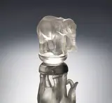 A 'Toby, Elephant' Paperweight, designed in 1931 by René Lalique, clear glass, mould-blown, frosted and polished, sold Feb 2019