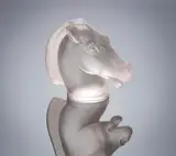 A 'Lonchamp A' Car Mascot, designed in 1929 by René Lalique, clear glass, mould-blown, frosted and polished, offered Feb 2019