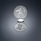 A 'Archer' Car Mascot, designed in 1926 by René Lalique, clear glass, moulded, frosted and polished, sold Feb 2019