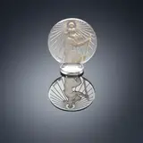 René Lalique, A 'Saint-Christophe' Car Mascot, clear glass, intaglio mould-blown, frosted and polished