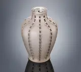 A 'Bandes de Roses' Vase, designed in 1919 by René Lalique, clear glass, mould-blown and frosted, sold Feb 2019