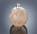 An Early 'Deux Moineaux Dormant' Vase, designed in 1920 by René Lalique, clear glass, mould-blown, frosted and polished, sold Feb 2019