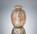 An Early 'Fontaine, Couvert' Vase, designed in 1912 by René Lalique, clear glass, mould-blown, frosted and polished, sold Feb 2019