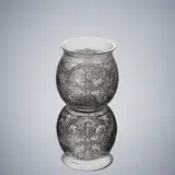 A 'Téhéran (Décor Genre Gravure) Vase, designed in 1926 by René Lalique, clear glass, mould-blown, frosted, and polished, sold Feb 2019