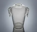 A 'Deux Sauterelles' Vase, designed in 1923 by René Lalique, clear glass, mould-blown, frosted and polished, sold Feb 2019