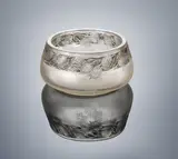 A Unique 'Frise Monnaie Du Pape' Cire Perdue Vase, designed in 1920 by René Lalique, clear glass, cast and polished, offered Feb 2019