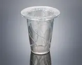 A 'Bordure Bluets' Vase, designed in 1913 by René Lalique, clear glass, mould-blown, frosted and polished, sold Feb 2019