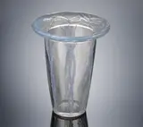 An Early 'Bordure Épines' Vase, designed in 1913 by René Lalique, clear glass, mould-blown, frosted and polished, sold Feb 2019