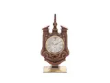 Ra Sir Edwin Lutyens, Mantel Clock, executed 1931, painted wood, brass-plated metal, steel and glass, the reverse with presentation description, the hands forming the monogram COH & LMP