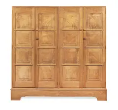 Peter van der Waals, An Oak Four Door Wardrobe, circa 1930, An Oak Four Door Wardrobe, circa 1930