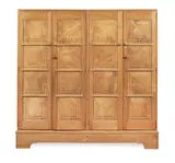 Peter van der Waals, An Oak Four Door Wardrobe, circa 1930, An Oak Four Door Wardrobe, circa 1930