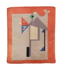 Om Ben Nicholson, A Rug, circa 1930, hand tufted wool of abstract design