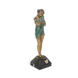 'Little Sad One': A Figure by Demetre Chiparus, circa 1925, height31cm, marble engraved 'D, sold Jun 2019