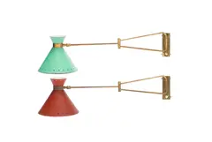 René Mathieu, for Lunel, circa 1950, enamelled metal and brass