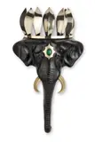 Anthony Redmile, A Wall Mounted Figural Table, circa 1969, painted composite material, polished steel sheet, glass, nickelled brass, and malachite