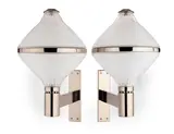 Studio Bbpr, for Artemide, nickelled brass and holophane glass