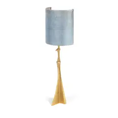 Félix Agostini, 'Bird': A Table Lamp, design circa 1960, gilt bronze, open back fabric shade