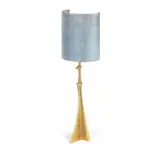 Félix Agostini, 'Bird': A Table Lamp, design circa 1960, gilt bronze, open back fabric shade