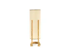 Félix Agostini, 'Esmeralda': A Table Lamp, design circa 1969, gilt bronze, open back fabric shade