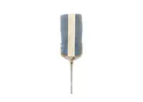Félix Agostini, 'Erato': A Wall Light, design circa 1955, silvered bronze, open back two-tone fabric shade