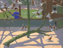 Andrew Macara N.E.A.C., Aviary, Riber Castle, oil on canvas