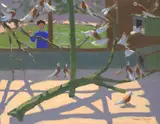 Andrew Macara N.E.A.C., Aviary, Riber Castle, oil on canvas