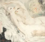 Micao Kono, Les deux amies, oil on canvas
