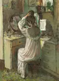 Charles James McCall, At the Dressing Table, oil on canvasboard