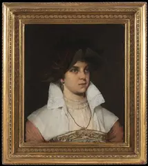 Václav Brožík, Portrait of a Lady in Period Dress, After 1880, Oil on canvas