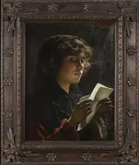 Giuseppe Barison, The Reader, 1880s, Oil on canvas